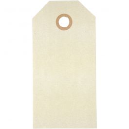 Manilla-labels, afm 5x10 cm, 250 gr, crème, 20 stuk/ 1 doos [HOB-510050]