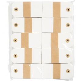 Manilla-labels, afm 5x10 cm, 250 gr, crème, 1000 stuk/ 1 doos [HOB-510051]