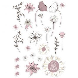 Labels, afm 2,2-10 cm, beige, roze, wit, 72 stuk/ 1 doos [HOB-51013]
