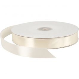 Satijnlint, B: 20 mm, off-white, 100 m/ 1 rol [HOB-51368]