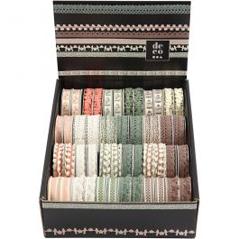 Rubans décoratifs, L : 10-15 mm, 48x2 m/ 1 Pq. [HOB-51435]