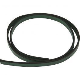 Band van Imitatie Leer, B: 10 mm, dikte 3 mm, groen, 1 m/ 1 doos [HOB-51489]