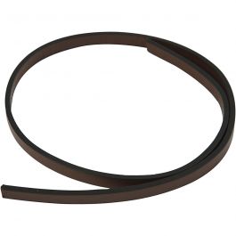 Band van Imitatie Leer, B: 10 mm, dikte 3 mm, bruin, 1 m/ 1 doos [HOB-51491]