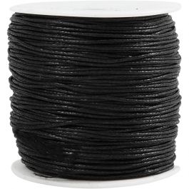 Katoenkoord, dikte 1 mm, zwart, 100 m/ 1 doos [HOB-51511]