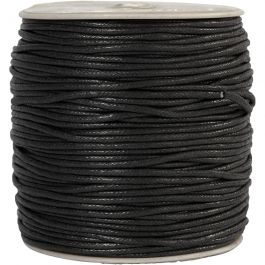 Katoenkoord, dikte 2 mm, zwart, 100 m/ 1 doos [HOB-51524]