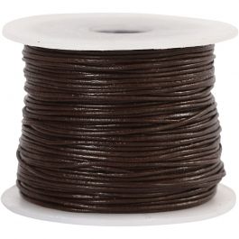 Leerkoord, bruin, dikte 1 mm, 50 m/ 1 rol [HOB-51527]