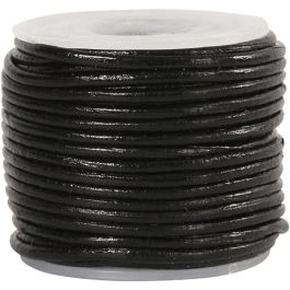 Leerkoord, dikte 1 mm, zwart, 10 m/ 1 rol [HOB-51548]