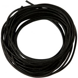 Leerkoord, dikte 2 mm, zwart, 4 m/ 1 rol [HOB-51552]