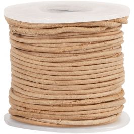 Leerkoord, dikte 1 mm, naturel, 10 m/ 1 rol [HOB-51553]