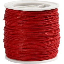 Katoenkoord, dikte 1 mm, rood, 40 m/ 1 rol [HOB-51571]