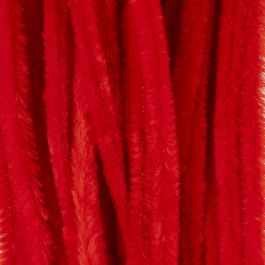 Fil chenille, L: 30cm, ép. 9 mm, rouge, 25 pièces/ 1 Pq. [HOB-51603]