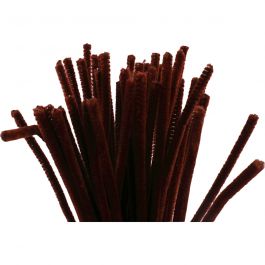 Chenille, L: 30 cm, dikte 6 mm, antiek rood, 50 stuk/ 1 doos [HOB-51612]