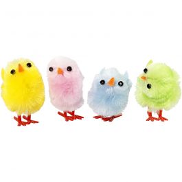 Poussins de Pâques, H : 30 mm, couleurs pastel, 12 pièces/ 1 Pq. [HOB-51655]