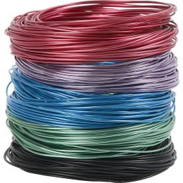 Alu draad, dikte 1,5 mm, diverse kleuren, 5x20 m/ 1 doos [HOB-51725]
