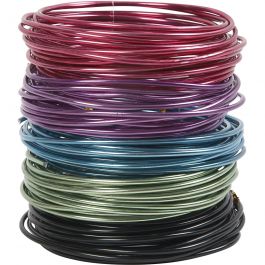 Alu draad, dikte 3 mm, diverse kleuren, 5x5 m/ 1 doos [HOB-51727]