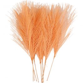 Plumes artificielles, L: 15cm, L: 8cm, orange, 10 pièces/ 1 Pq. [HOB-518052]