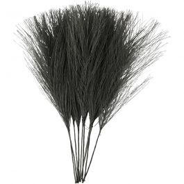 Plumes artificielles, L: 15cm, L: 8cm, noir, 10 pièces/ 1 Pq. [HOB-518059]