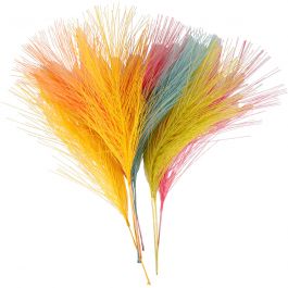 Plumes artificielles, L: 15cm, L: 8cm, ass. de couleurs, 10 pièces/ 1 Pq. [HOB-51821]