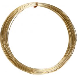 Alu draad, rond, dikte 1 mm, goud, 16 m/ 1 rol [HOB-518314]