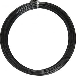 Alu draad, rond, dikte 2 mm, zwart, 10 m/ 1 rol [HOB-518321]