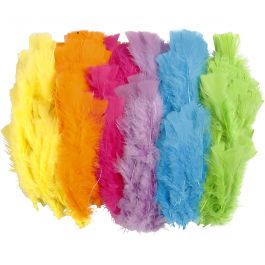 Veren, L: 11-17 cm, diverse kleuren, 144 bol/ 1 doos [HOB-51846]