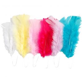 Veren, L: 11-17 cm, diverse kleuren, 18 bol/ 1 doos [HOB-518490]
