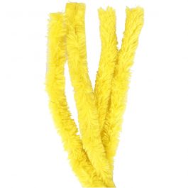 Chenille, L: 40 cm, dikte 30 mm, geel, 4 stuk/ 1 doos [HOB-51936]