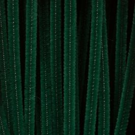 Fil chenille, L: 30cm, ép. 6 mm, vert foncé, 50 pièces/ 1 Pq. [HOB-52092]
