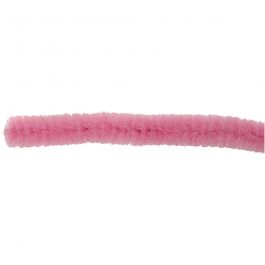 Fil chenille, L : 30 cm, ép. 15 mm, rose, 15 pièces/ 1 Pq. [HOB-52101]