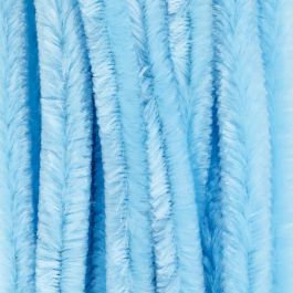 Chenille, L: 30 cm, dikte 15 mm, blauw, 15 stuk/ 1 doos [HOB-52105]