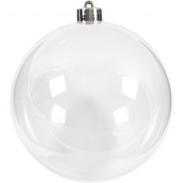 Deco ballen, d 13,6 cm, transparant, 1 stuk [HOB-52118]