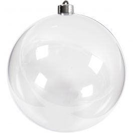 Deco ballen, d 15,6 cm, transparant, 1 stuk [HOB-52119]