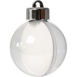 Deco ballen, d 5 cm, transparant, 10 stuk/ 1 doos [HOB-52143]