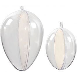 Oeuf décoratif, H : 6,3+9 cm, 25 pièces/ 1 Pq. [HOB-52148]