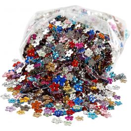Pierre de strass, d 6+10+12 mm, ass. de couleurs, 2520pièce/ 1 Pq. [HOB-52203]