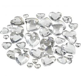 Strasstenen, afm 6+10+14 mm, zilver, 252 stuk/ 1 doos [HOB-52242]