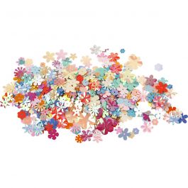 Sequins Paillettes, dim. 6-20 mm, couleurs pastel, 250 gr/ 1 Pq. [HOB-52281]