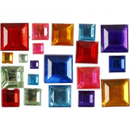 Strasstenen, afm 4-10 mm, 1300 stuk/ 1 doos [HOB-52289]