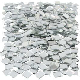 Tesselles de mosaïques miroirs, dim. 10x10 mm, ép. 2 mm, 500 pièces/ 1 Pq. [HOB-52293]