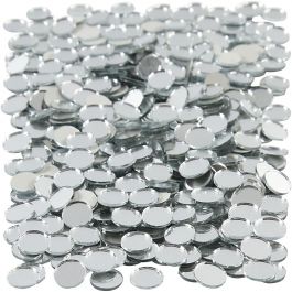 Tesselles de mosaïques miroirs, rond, d 10 mm, ép. 2 mm, 500 pièces/ 1 Pq. [HOB-52294]