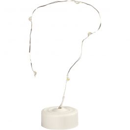 Fil de lampes LED, L : 27 cm, argent, 1 pièce [HOB-52355]