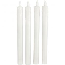 Bougie à LED, H : 24,5 cm, d 20 mm, 4 pièces/ 1 Pq. [HOB-52365]