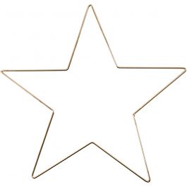 Ster, d 30 cm, dikte 3 mm, goud, 1 stuk [HOB-52423]