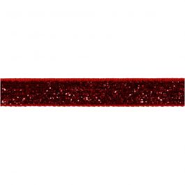 Ruban décoratif, L : 10 mm, rouge, 5 m/ 1 rouleau [HOB-52445]