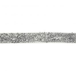 Ruban décoratif, L : 10 mm, argent, 5 m/ 1 rouleau [HOB-52446]