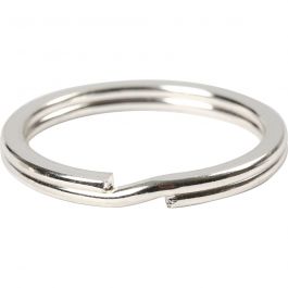 Sleutelring, d 28 mm, verzilverd, 4 stuk/ 1 doos [HOB-526040]