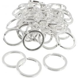 Sleutelring, d 28 mm, verzilverd, 50 stuk/ 1 doos [HOB-52604]