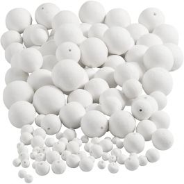 Boule d'ouate, d 12+15+20+30+40+50 mm, blanc, 240 pièces/ 1 Pq. [HOB-54000]