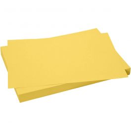 Papier Cartonné, feuille 50x70 cm, 270 gr, sun yellow, 10 flles/ 1 Pq. [HOB-540914]
