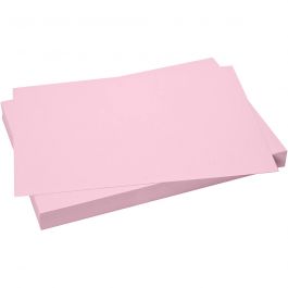 Papier Cartonné, feuille 50x70 cm, 270 gr, rose clair, 10 flles/ 1 Pq. [HOB-540940]